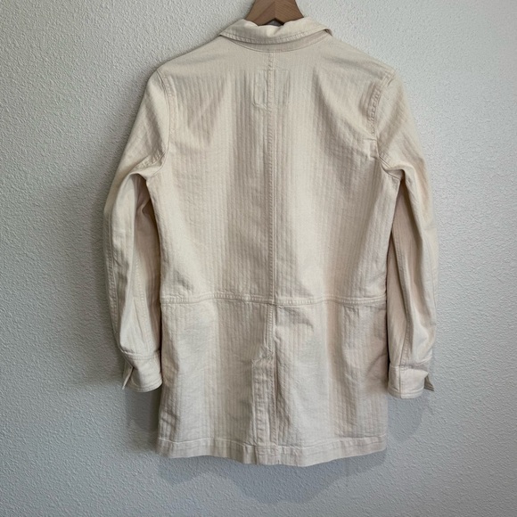 Madewell Womens XS Becker Oversized Chore Coat Longlined In Cream Boho Gorpcore - Picture 10 of 10